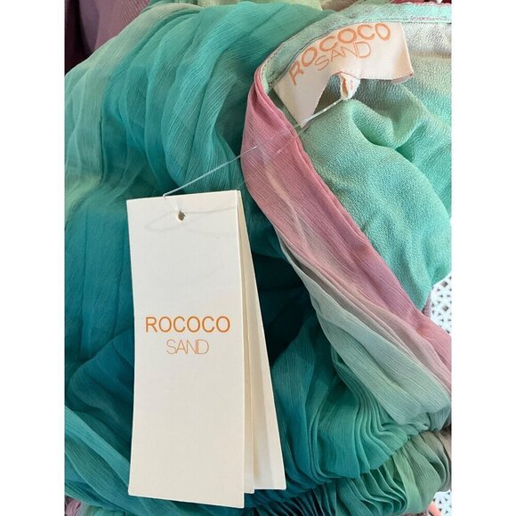 Rococo Sand Maxi Dress in Ombre Small New Womens One Shoulder Cocktail - Picture 7 of 16